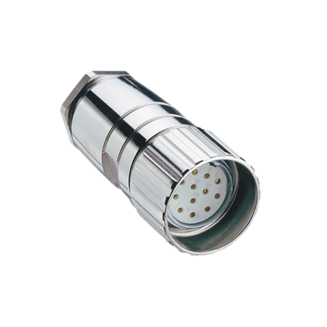 M23 Field Attachable connector female solder contacts